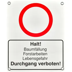Absperrbanner Durchgang verboten Forstarbeiten