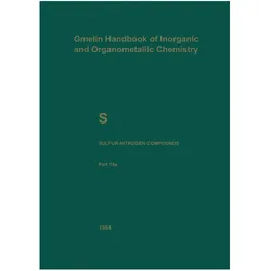 S Sulfur-Nitrogen Compounds, Fachbücher von Hans-Jürgen Fachmann, Reimund Jotter, Norbert Baumann