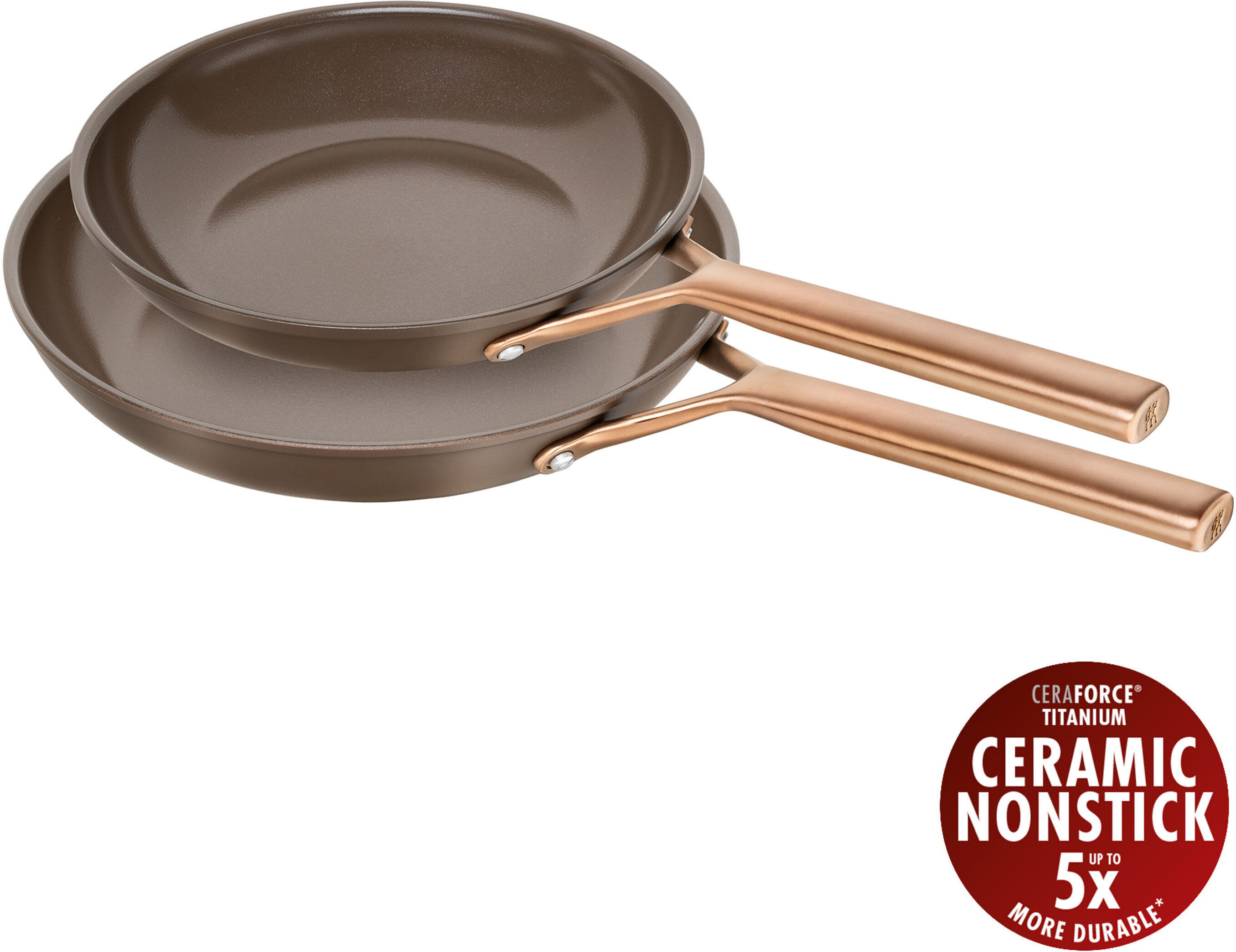 Zwilling Set de 2 sartenes de aluminio Milano . Marrón