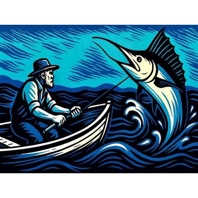 CALVENDO Puzzle Der alte Mann und das Meer | 1000 Teile Lege-Größe 64x48cm Foto-Puzzle für glückliche Stunden