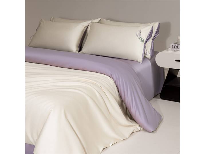 Parure de lit brodée en coton égyptien, tailles Queen, King, Ru, Eu, Double, draps de lit doux et confortables, housse de couette et taies d'oreiller