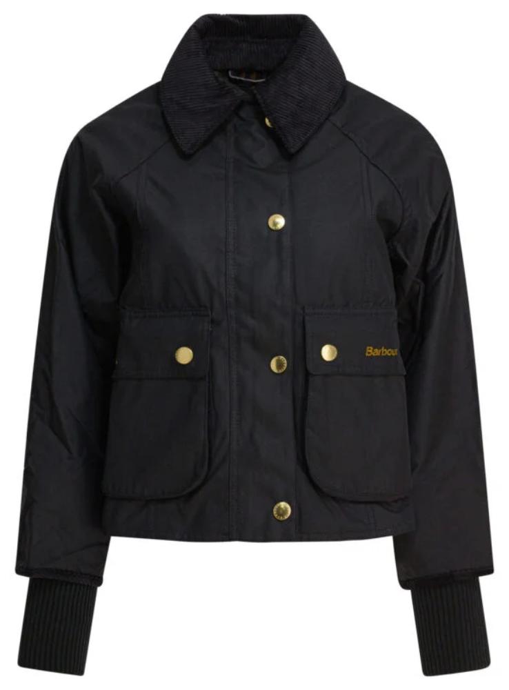 Barbour Damen Jacke Schwarz gewachste Baumwolle