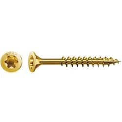 Spax, Schrauben, Universalschraube 6 x 260 mm Senkkopf T-STAR plus Teilgewinde 4CUT Verzinkt, gelb passiviert... (100 Schrauben pro Stück)