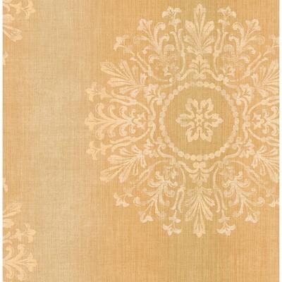 Seabrook Designs Huguette Medallion Unpasted Wallpaper
