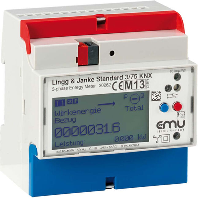 Lingg & Janke Compteur d'énergie Standard KNX REG 3-P EZ-EMU-DSTD-D-REG-FW (87765 / 87765SEC)