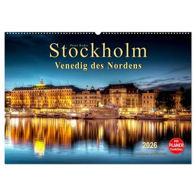 Stockholm - Venedig des Nordens (Wandkalender 2026 DIN A2 quer), CALVENDO Monatskalender