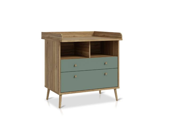 WILMONA Wickelkommode, Material Spanplatte, Mauvella Eiche