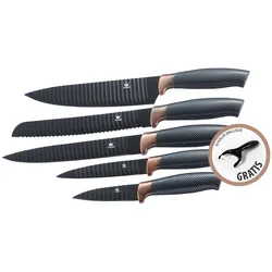 KING Messerset Carbon Design 5 Messer im Set inkl. gratis Schäler