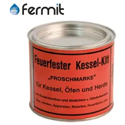 Fermit Dichtungskitt Feuerfester Kesselkitt Froschmarke, bis 1000 C, 1kg Dose