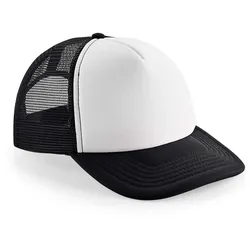 Beechfield Unisex 5-Panel Vintage Trucker Kappe Netz Cap B645 black/white one size