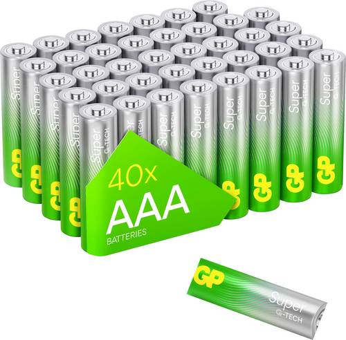 GP Super Micro (AAA)-Batterie Alkali-Mangan 1.5V 40St.