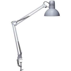 Maul Maul Schreibtischlampe  study, mit E27-Fassung, mit Tischklemme, silber