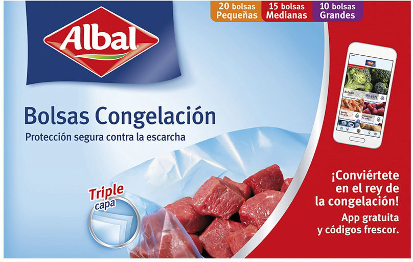 Albal Sacos Congeladores 3 Tamanhos camada tripla 45 u