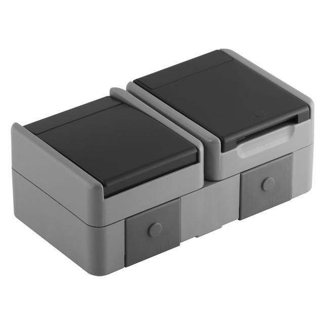 TEM STECKD+SCHALT 16A+10A GY / TEMCAT CF12GY-U IP44 SET CF12GY-U (CF12GY-U)