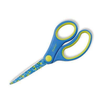 DAHLE Kinderschere Kids spitz 5,5 Zoll, 14cm, blau Motiv: ABC, Rechtshänder