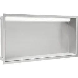 Wandnische mit LED-Beleuchtung BxHxT: 624x324x100 mm Edelstahlrückwand Evenes