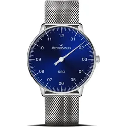 Meistersinger New Vintage Neo NES908 - blau,silber - 36mm