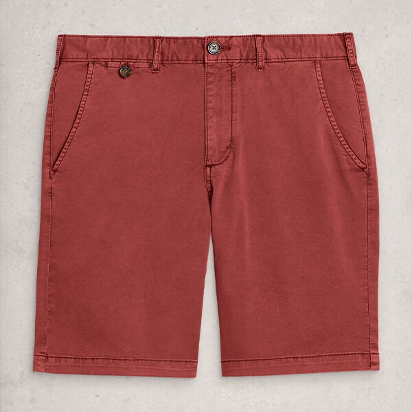 White Stuff Mens Sutton Organic Chino Shorts Mid Red