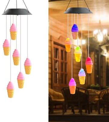 Uplift Picks Solar Color Changing Wind Chimes With 6 LED Lights 03