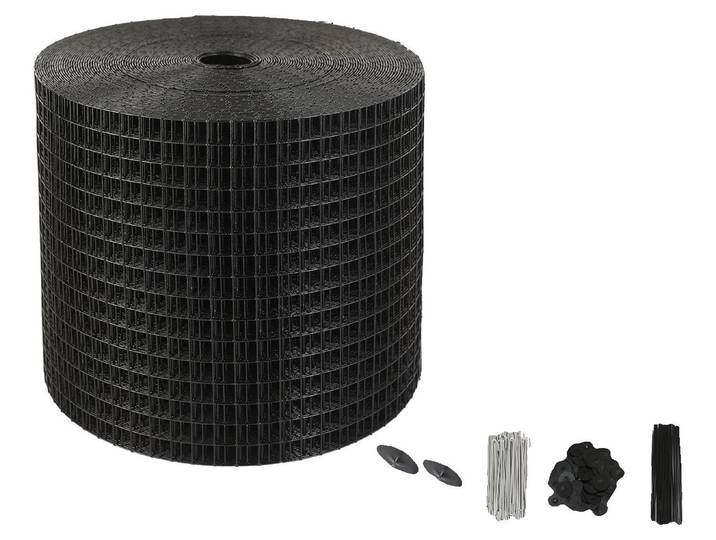 VEVOR Protection anti-oiseaux pour panneaux solaires\, 15\,2 cm x 30\,4 m\, Grille anti-pigeons pour installations solaires avec 60 fermetures en acier inoxydable\, Protection pour panneaux solaires avec revêtement en PVC inoxydable\, Grillage en rouleaux de 1\,27 cm de diamètre