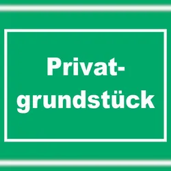 HB-Druck Privatgrundstück Schild grün-weiß A5 (148x210mm)