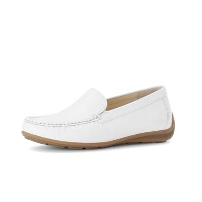 Mokassin GABOR "Mokassin", Damen, Gr. 38,5, weiß, Schuhe Mokassin
