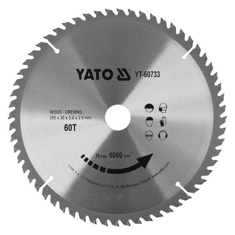 Yato Widia Klinge für Holz 255X60TX30MM (YT-60733) (YT-60733)