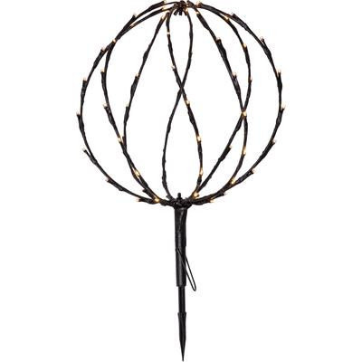 Dekolicht "Außendekoration Sphere", schwarz, H:44cm Ø:30cm, PARFORCE TRADITIONAL HUNTING, Leuchten, abnehmbarer Erdspieß, Haken zum Aufhängen, Batteriebetrieb, Timer