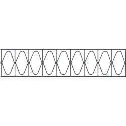 Alberts® Dekorelement Design Eleganz, verzinkt, anthrazit RAL 7016,BxH 2000 x 200 mm 665203