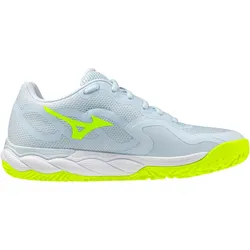 Mizuno Wave Enforce Court CC Tennisschuhe Damen 20 - ice water/lightning yellow/ancient water 40.5
