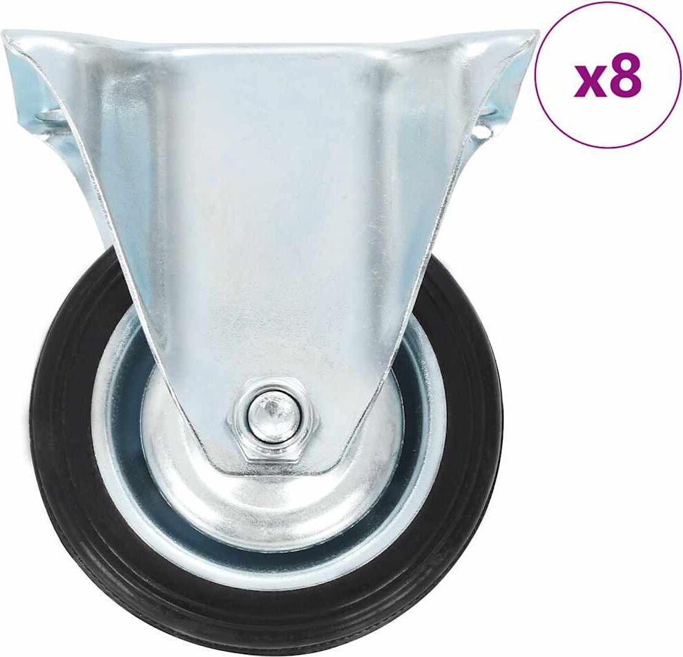 vidaXL 8 pcs Roulettes fixes 75 mm
