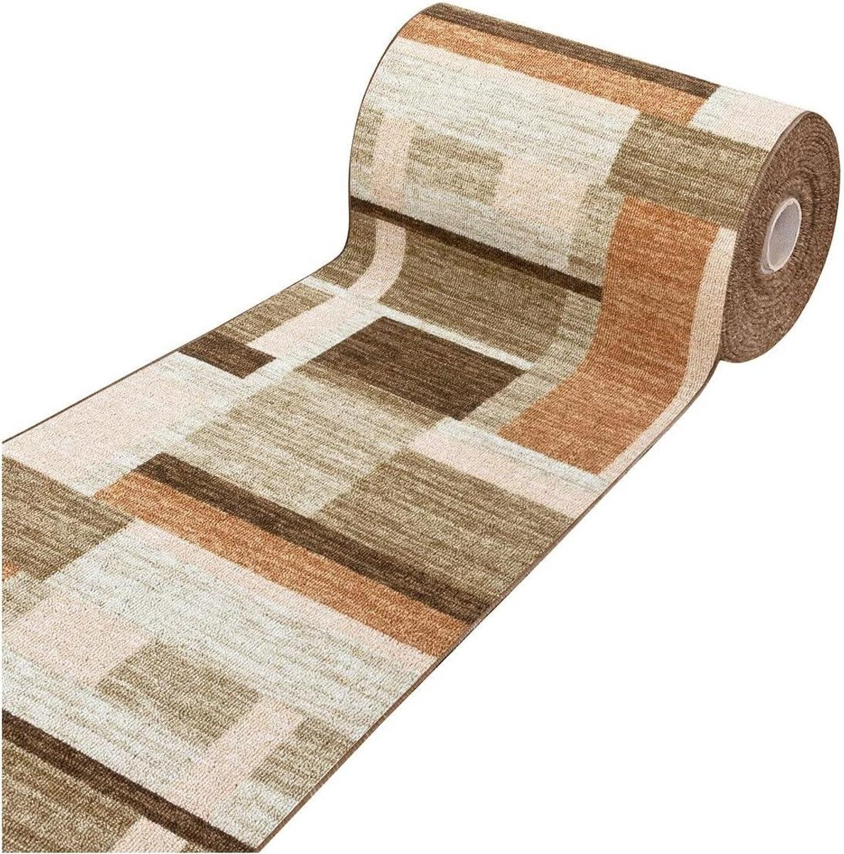 Modern geometrisch keukentapijt - Lange loper - Polyamide - Beige - 50 x 115 cm