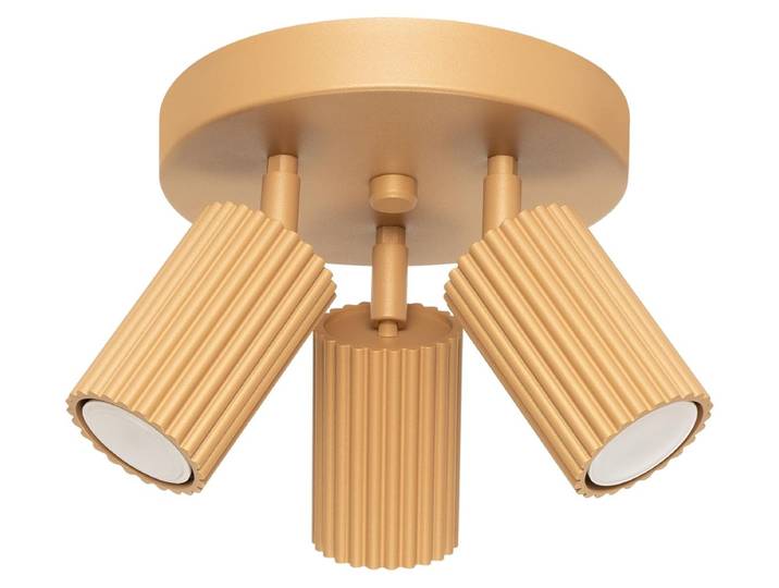 Plafonnier KARBON 3P or 3xGU10 10W aluminium 18x19.5x19.5cm Sollux Lighting