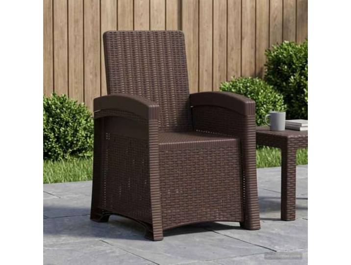 ZQQLVOO Liegesessel Garten Rattan-Optik Braun PP Verstellbar Outdoor 3-fach verstellbare Rückenlehne, wetterbeständig, für Garten Terrasse Balkon