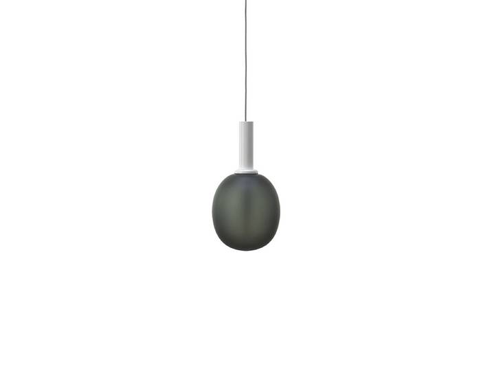 BROKIS lampe à suspension IVY SINGLE S (Verre martelé, dimmable - verre et métal)
