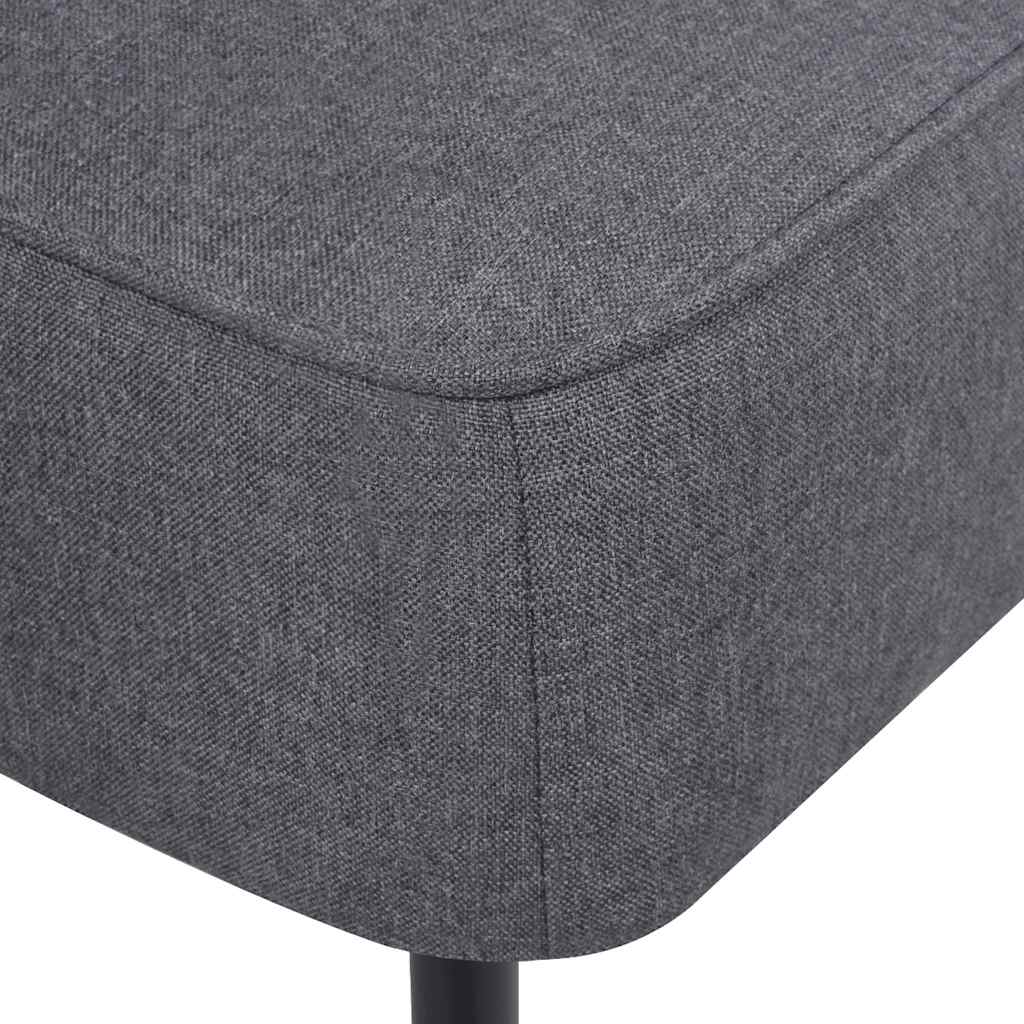 vidaXL Chaise de cocktail gris foncé tissu