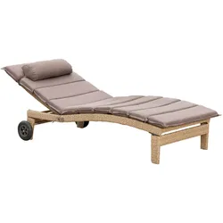 Gartenliege Andalusia Metall/Kunststoff mit Auflage