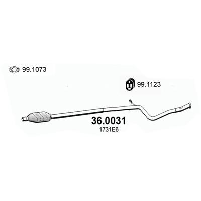 ASSO Katalysator 360031 vorne für Peugeot TALBOT