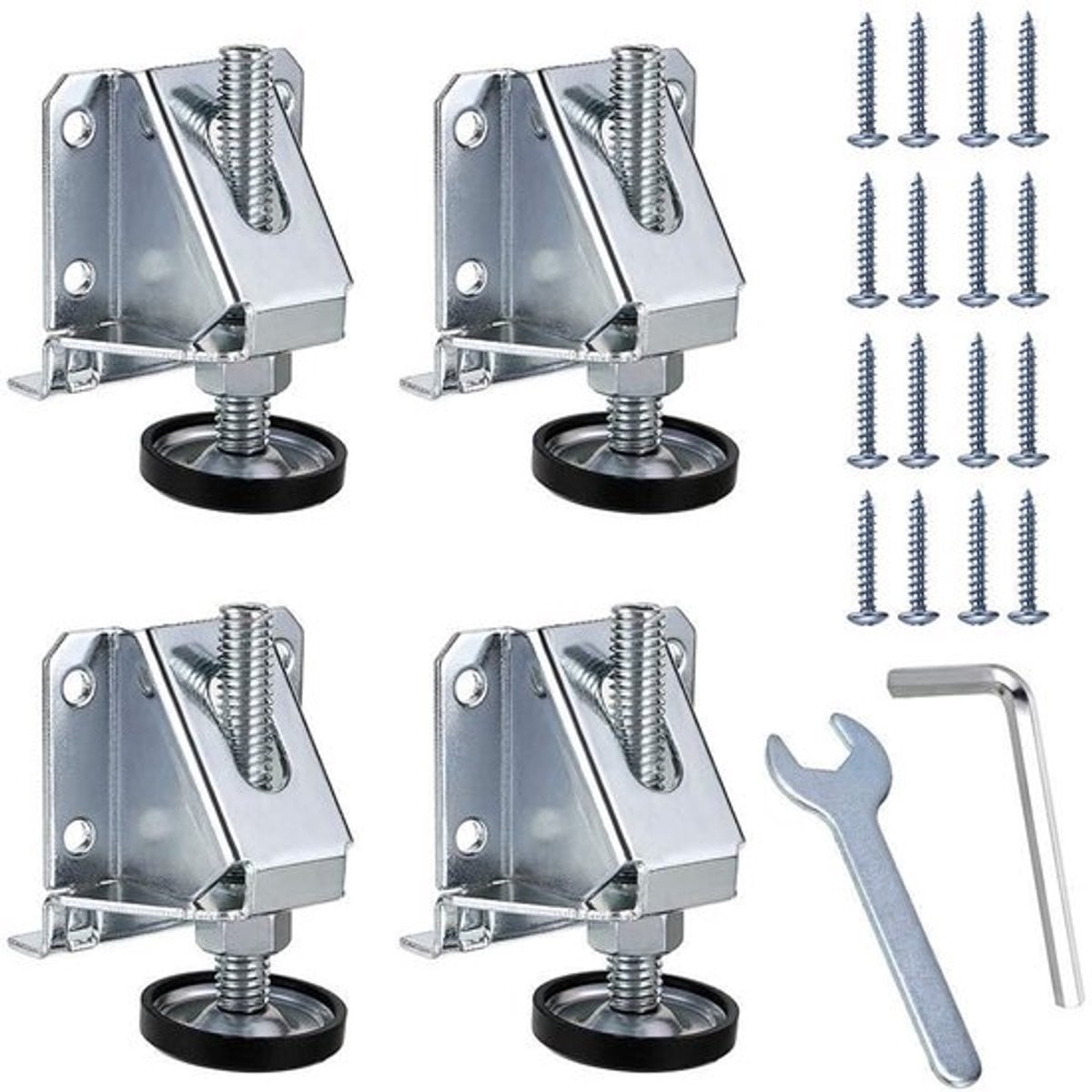 Set van 4 Heavy Duty Verstelbare Levelers voor Meubels en Tafelpoten