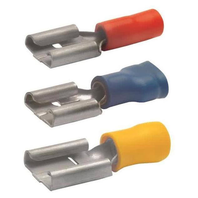 Klauke Flachsteckhülse Ms rt 0,5-1qmm teiliso fl 2.8x0.8mm PVC (8201A)