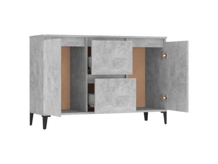 Buffet Gris béton 104x35x70 cm Aggloméré Mothinessto LY22866