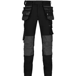 Dassy Stretch-Arbeitshose mit Holstertaschen und Kniepolstertaschen Matrix - schwarz/anthrazitgrau - 46
