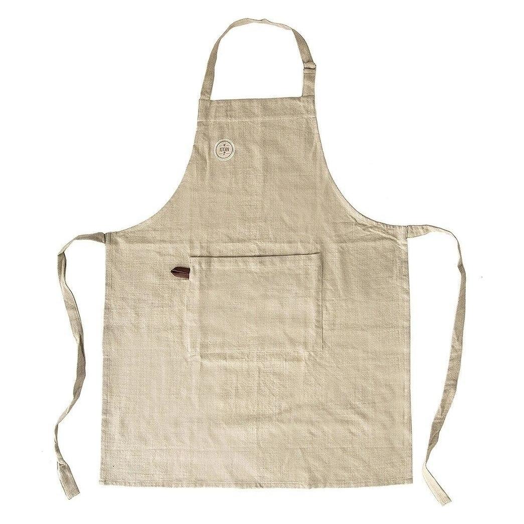 Douceur D'intérieur ORION Baumwoll-Küchenschürze, grünlich, mit Tasche, 70 x 84 cm (70 cm) (64593830)