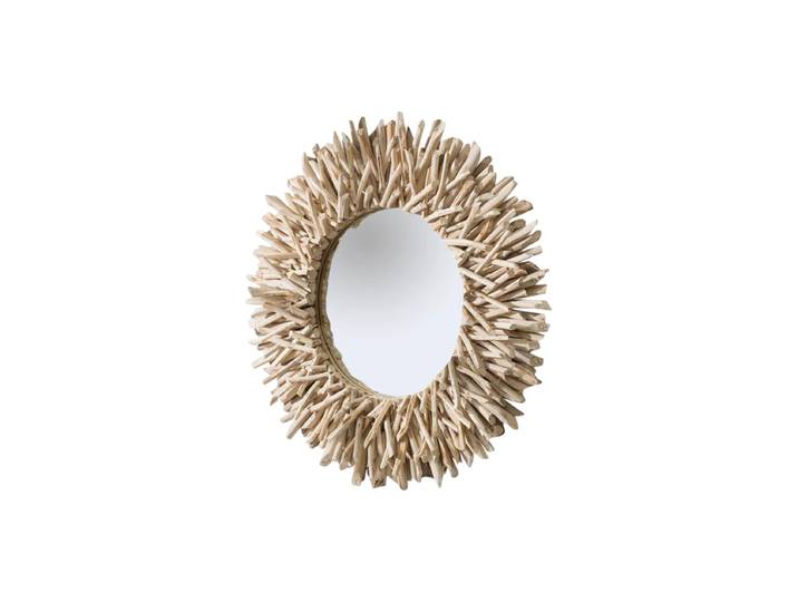 Design Wandspiegel „Riverside“ aus Teakholz Natural Invicta Interiors