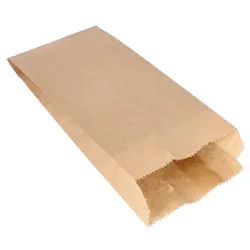Papstar 1000 Papierfaltenbeutel gefädelt Kraftpapier 24 cm x 10 cm x 5 cm braun Füllinhalt 0,75 kg