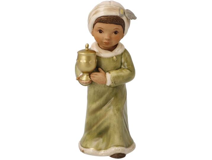 Krippenfigur GOEBEL Weihnachtsdeko , bunt, B:5cm H:11,5cm, Steingut, Dekofiguren, Krippenfigur, Steingut, Figur Kaspar