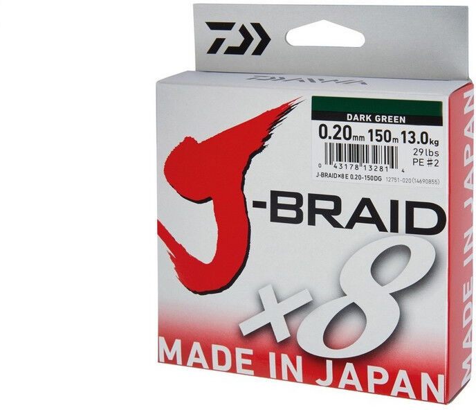 Daiwa J-Braid X8 Dark Green