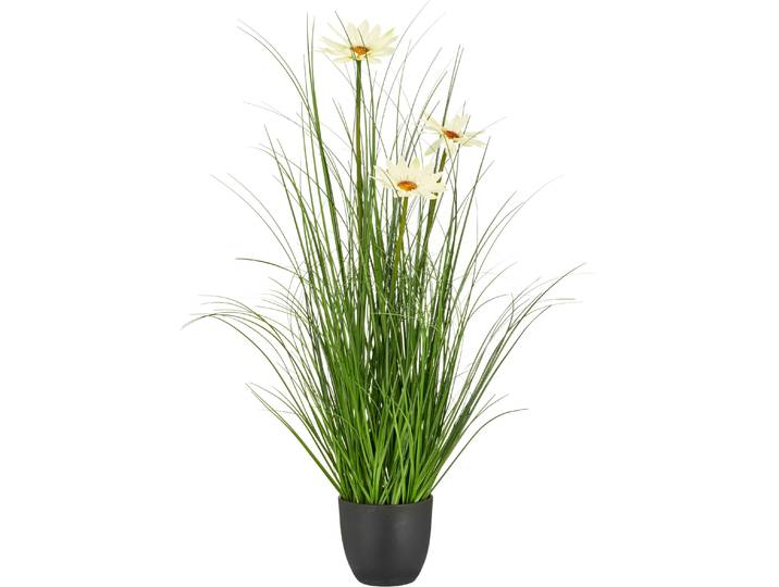 Kunstgras CREATIV GREEN Gras mit Margeriten , grün, H:71cm, Obermaterial: 95% Kunststoff, 5% Polyester, Kunstpflanzen, Kunstgras, mit naturgetreuen Halmen