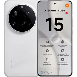 Xiaomi 15 Ultra (512 GB, White, 6.73", Dual SIM, 5G), Smartphone, Weiss