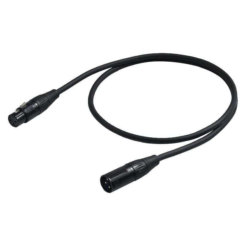 Proel mikrofonijohto,, musta (0.50 m, XLR Kabel) (PRCHL250LU05)